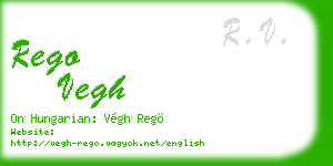 rego vegh business card
